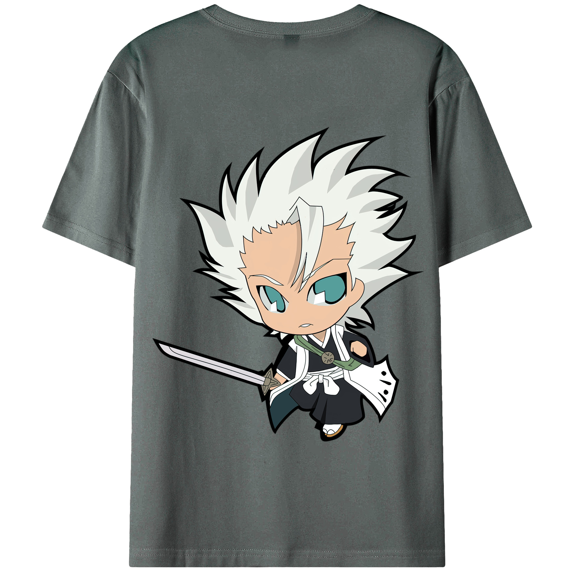 （画像用） ブリーチ 日番谷冬獅郎（ひつがや とうしろう） BLEACH Hitsugaya Toushirou 綿100％半袖Tシャツ（背面プリント）
